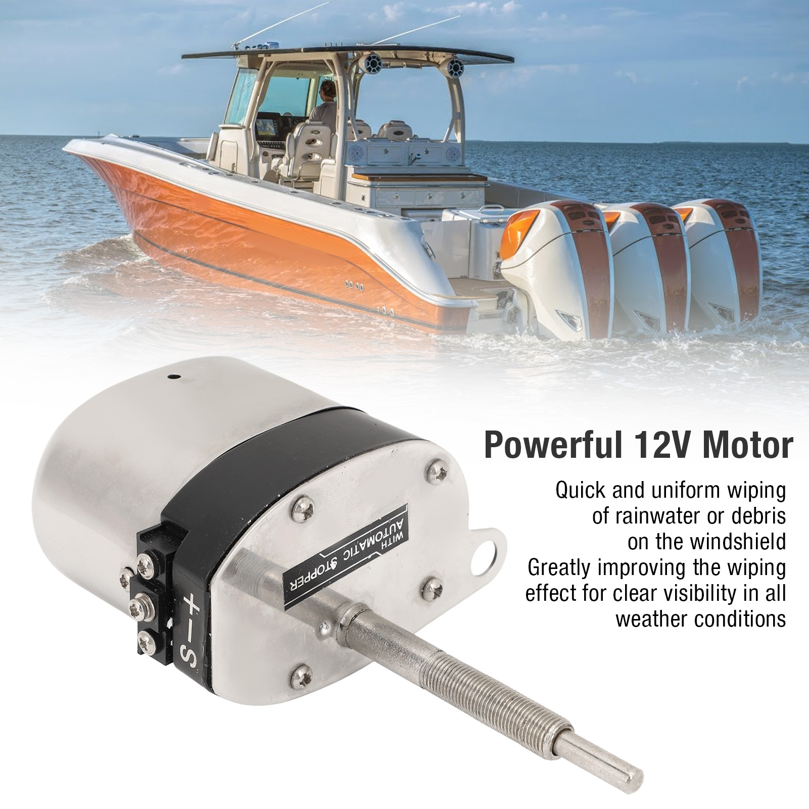 Electric Motor Windshield Wipe - Fishing Boat Trolling Motor reseña y precio