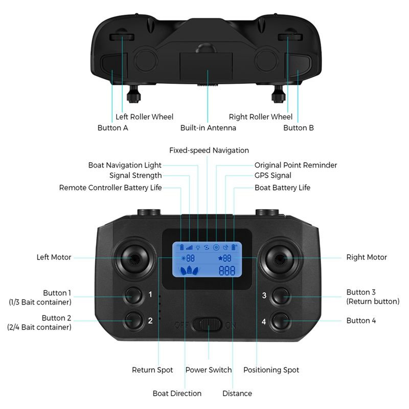 ABKQ-Fishing Bait Boat Remote  - Fishing Boat Gps reseña y precio