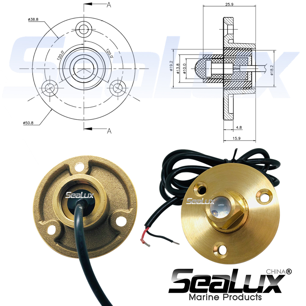 Sealux Brass drain plug LED li - Fishing Boat Navigation Light reseña y precio