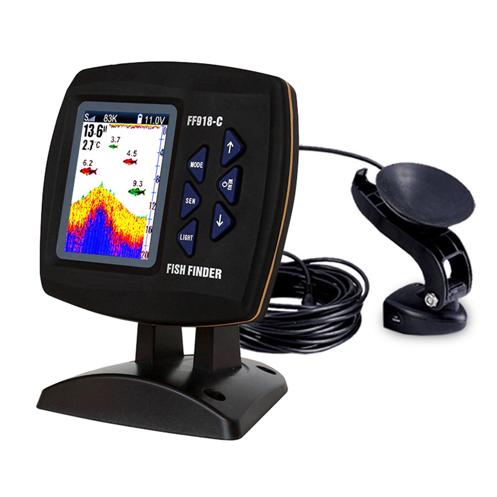 Color Screen Wired Fish Finder - Fishing Boat Depth Finder reseña y precio