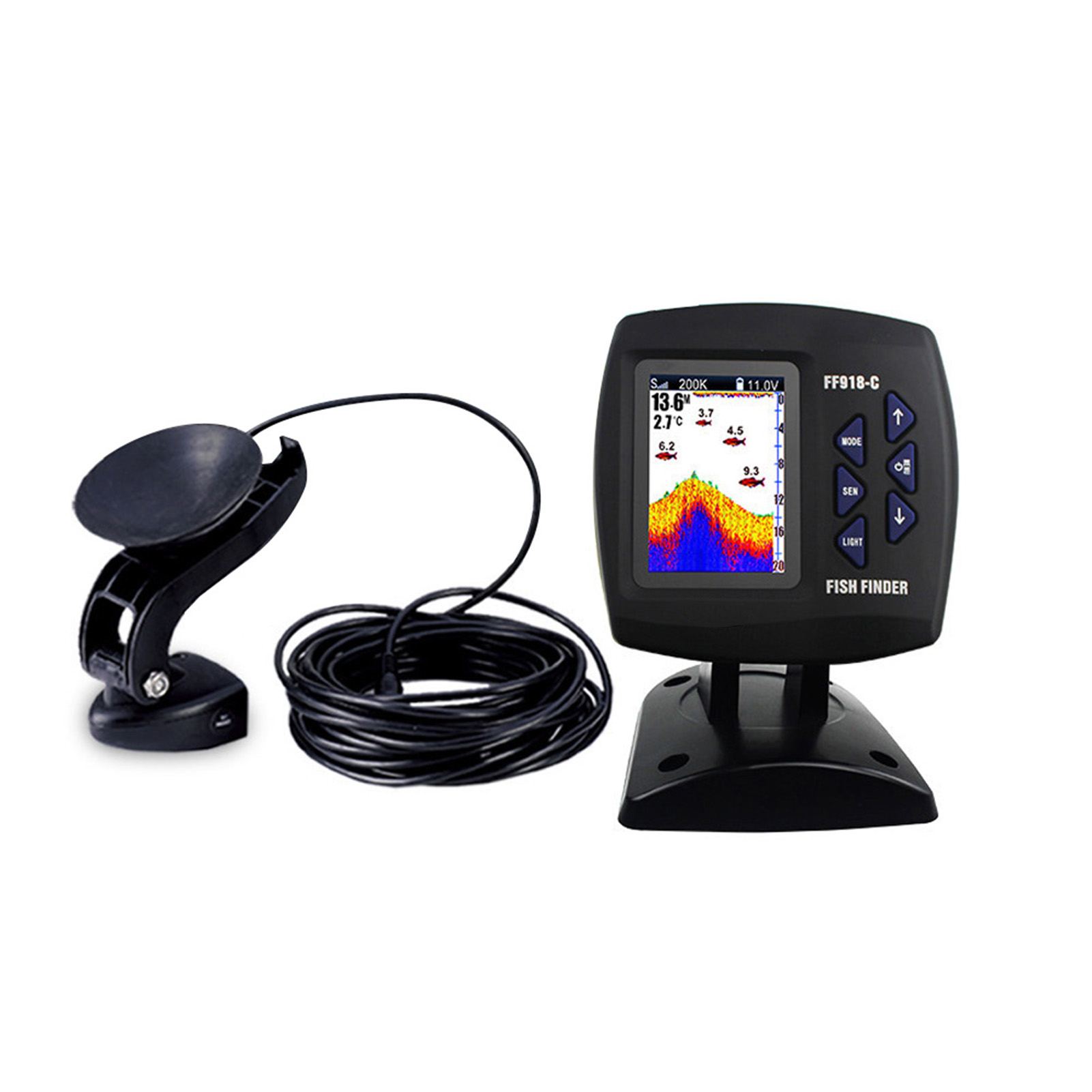 Color Screen Wired Fish Finder - Fishing Boat Depth Finder reseña y precio