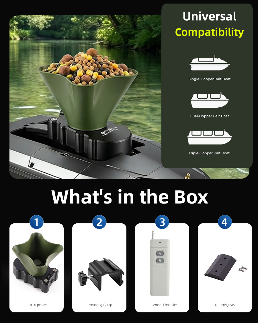 360° Rotating Bait Dispenser & - Fishing Boat Anchor Winch reseña y precio