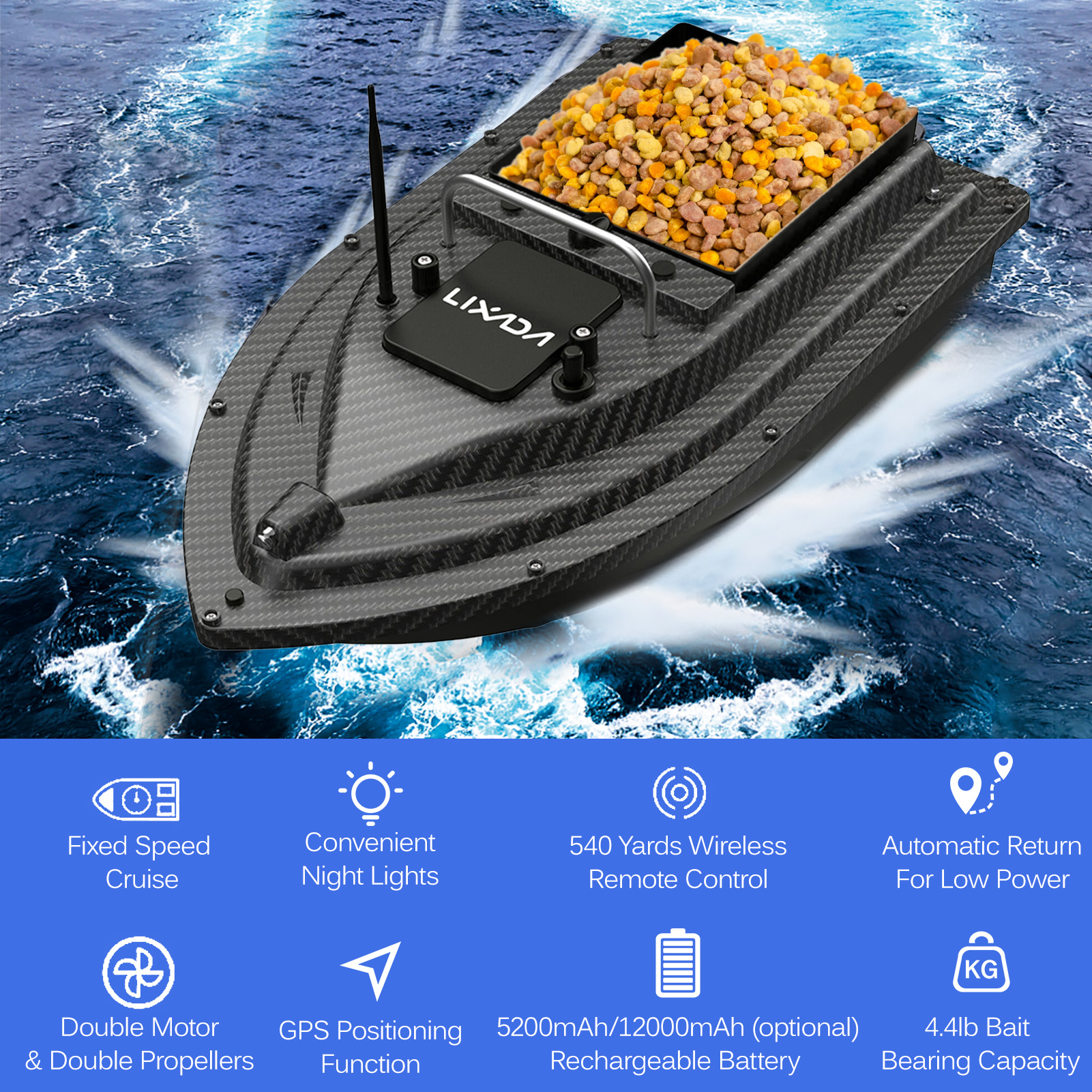 Fishing Bait Boat GPS Fishing  - Fishing Boat Gps reseña y precio