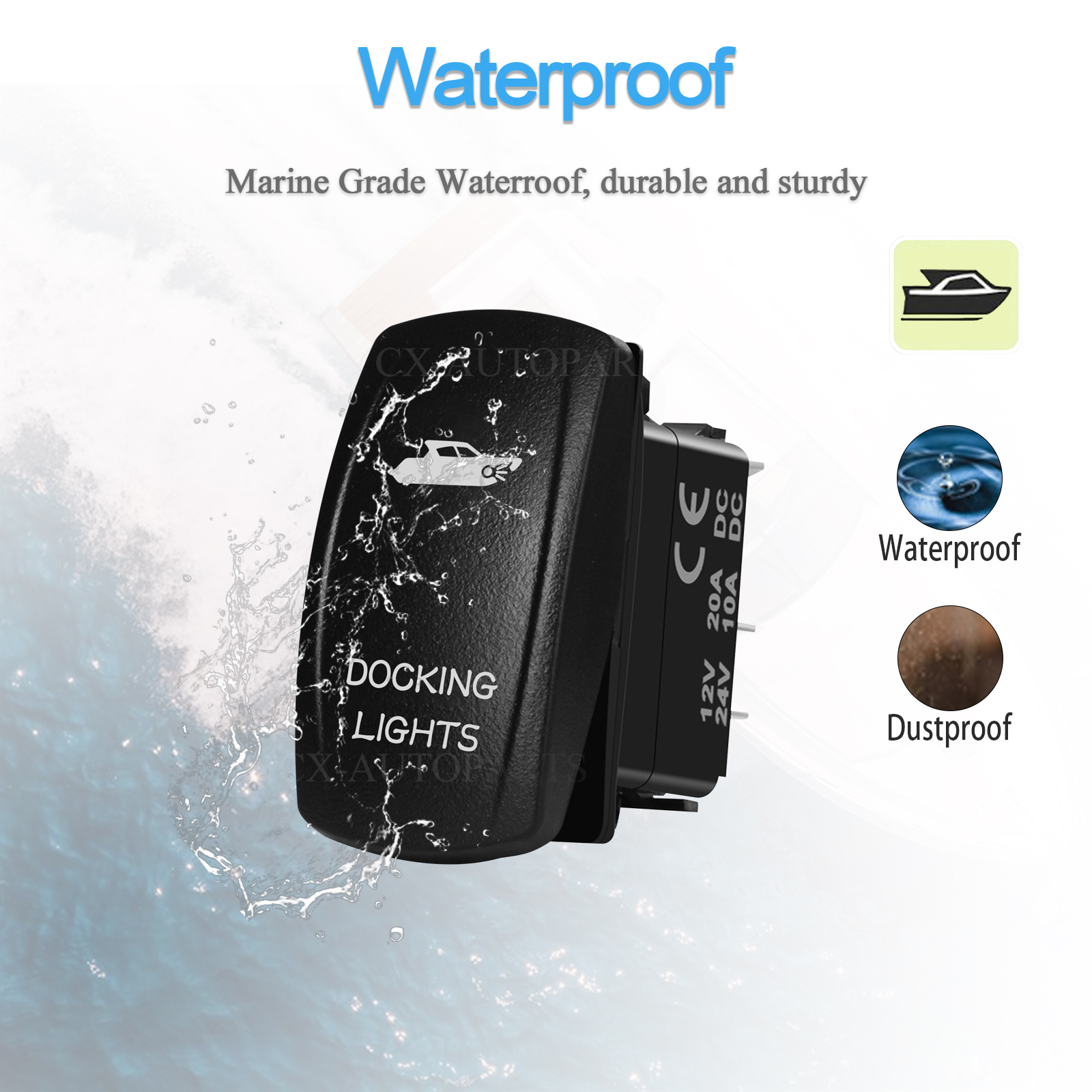 Marine Grade IP66 Rocker Switc - Fishing Boat Anchor reseña y precio