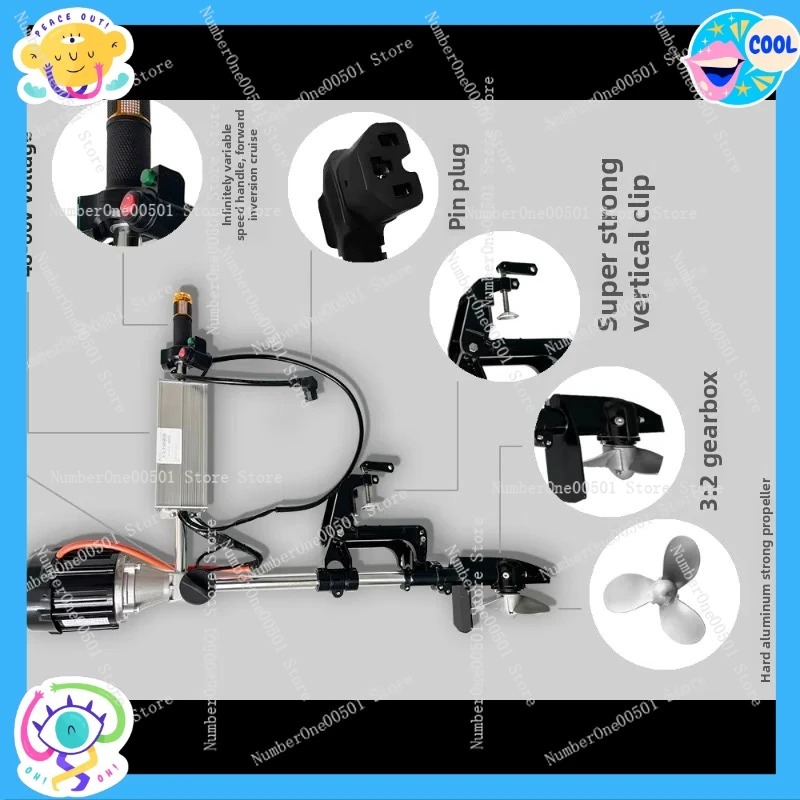 12V 24V 48V 60V 72V Brushless  - Fishing Boat Trolling Motor reseña y precio