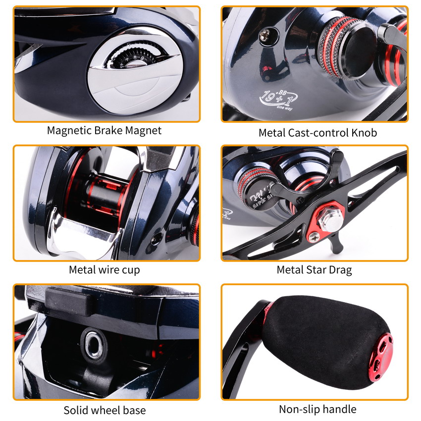 8.0:1 19+1BB Fishing Reel Left - Fishing Boat Steering Wheel reseña y precio