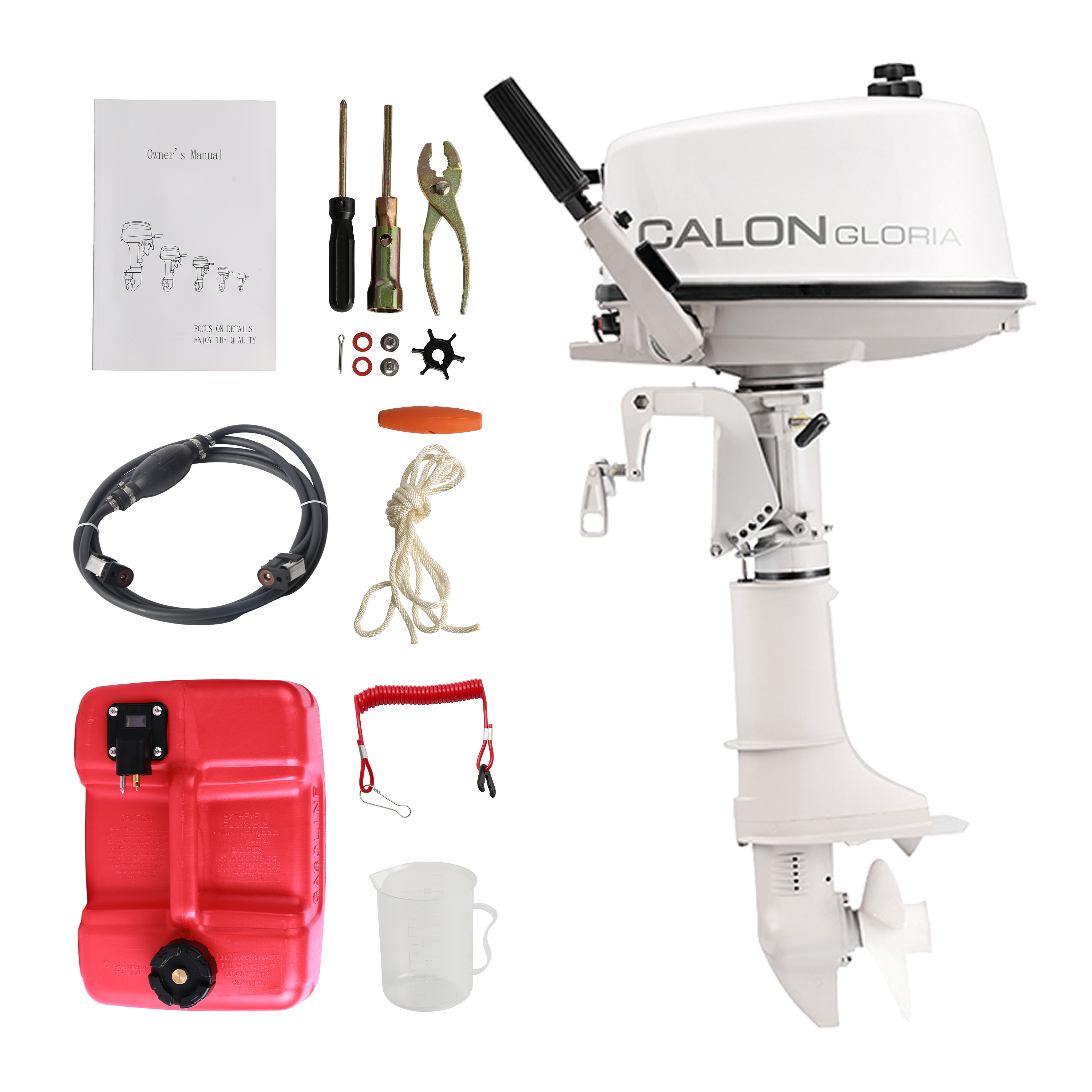 2 Stroke 5HP Calon Outboard Mo - Fishing Boat Outboard Motor reseña y precio