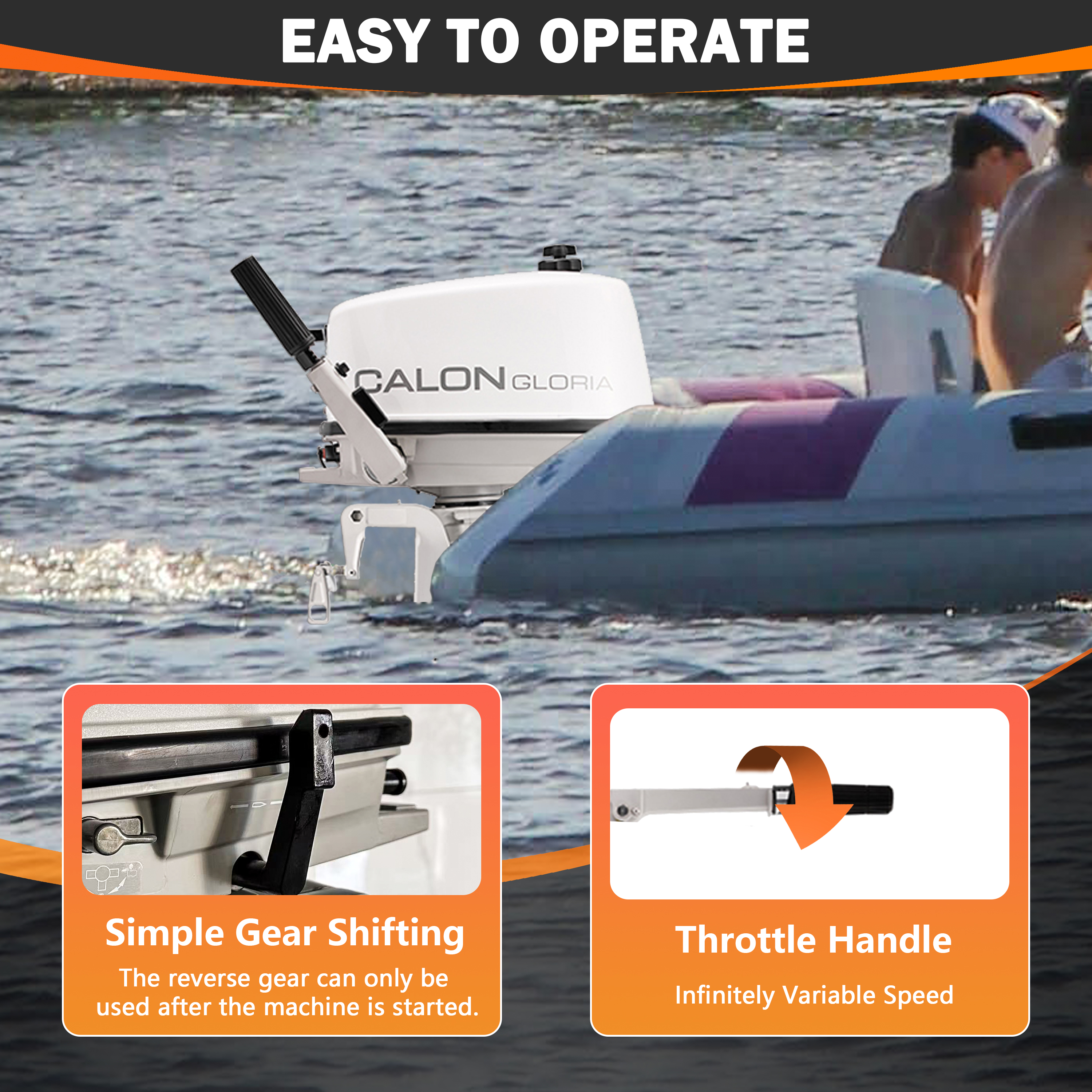 2 Stroke 5HP Calon Outboard Mo - Fishing Boat Outboard Motor reseña y precio