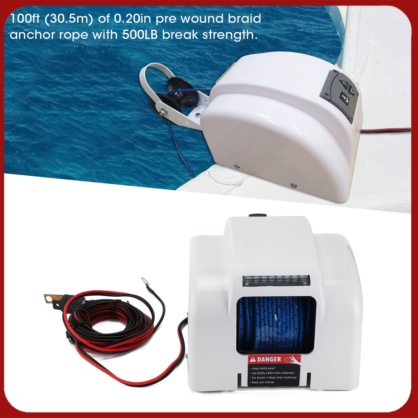 30LBS 12V Electric Winch Marin - Fishing Boat Anchor Winch reseña y precio