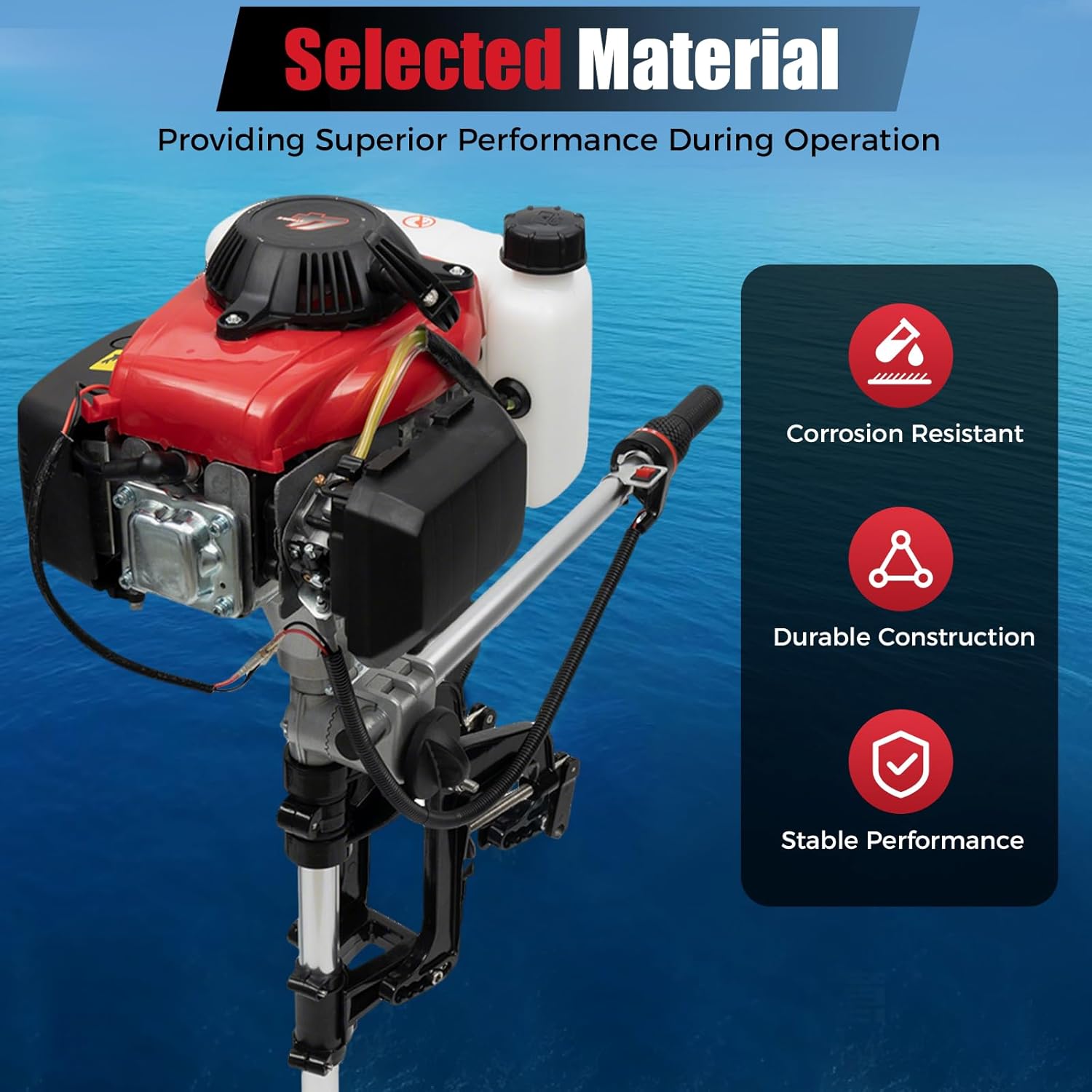 4HP Outboard Motor, 4 Stroke 5 - Fishing Boat Outboard Motor reseña y precio