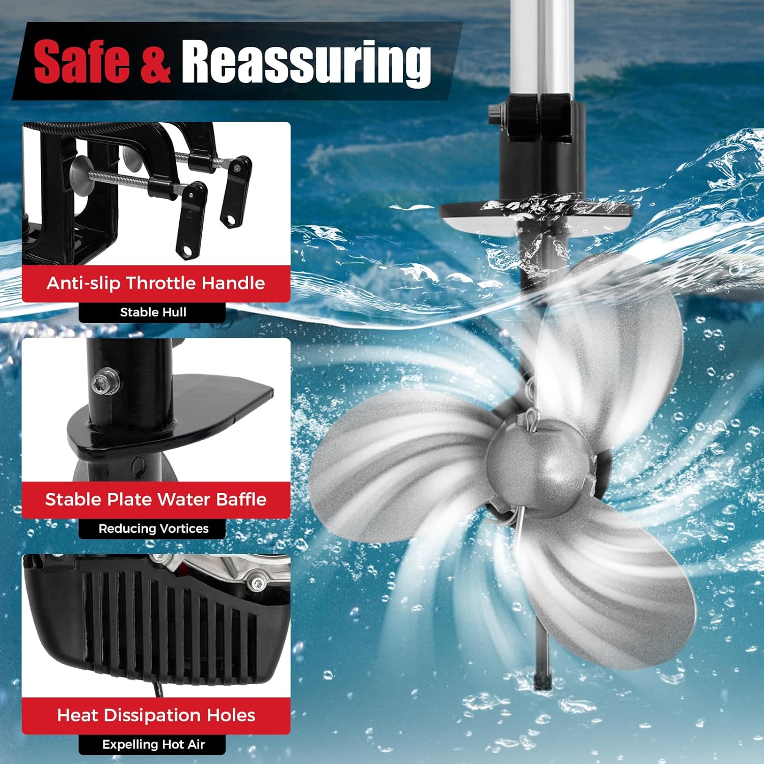 4HP Outboard Motor, 4 Stroke 5 - Fishing Boat Outboard Motor reseña y precio