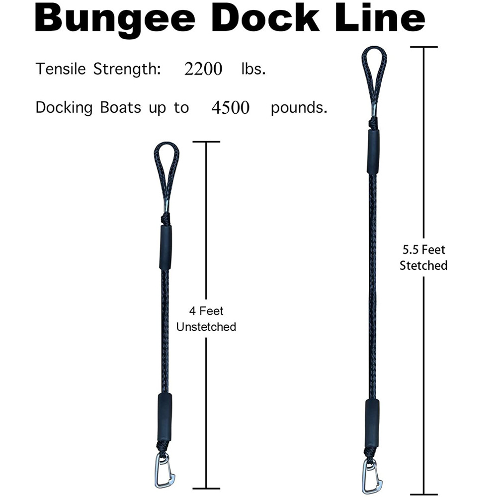 Boat Bungee Dock Line M8 Hook  - Fishing Boat Anchor reseña y precio