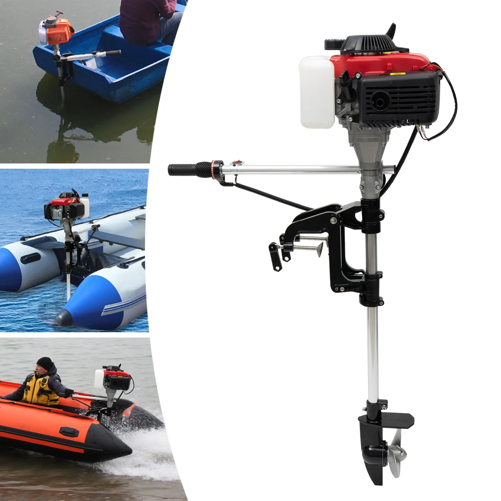 4-Stroke 4HP Boat Outboard Mot - Fishing Boat Outboard Motor reseña y precio