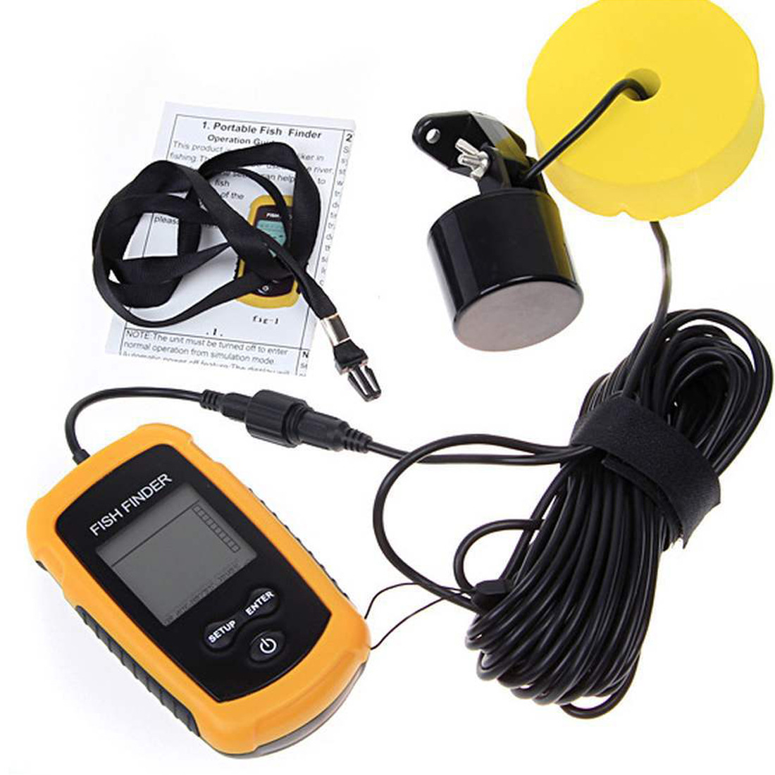 Alarm 100M Portable Sonar Fish - Fishing Boat Depth Finder reseña y precio