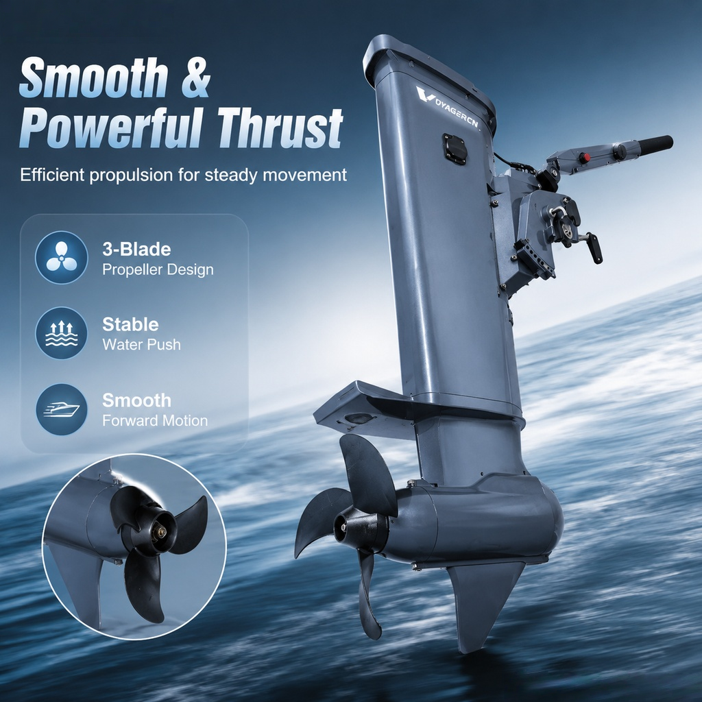 GPS Enabled 1500W 5HP 48V Elec - Fishing Boat Outboard Motor reseña y precio