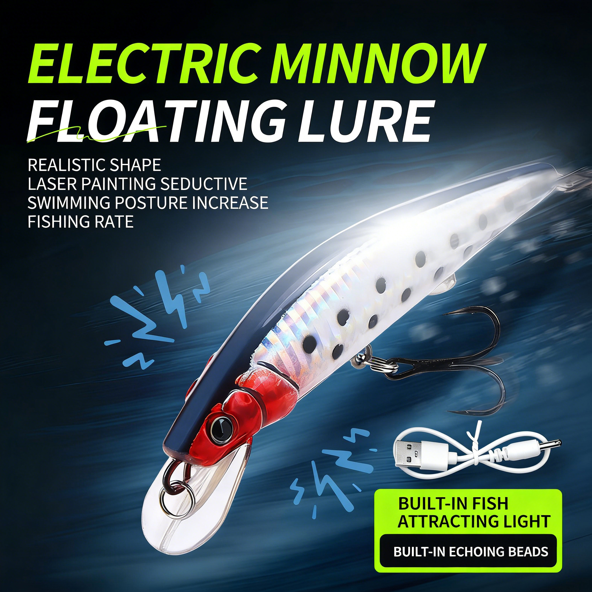 Simulated Fishing Lures Bait E - Fishing Boat Navigation Light reseña y precio