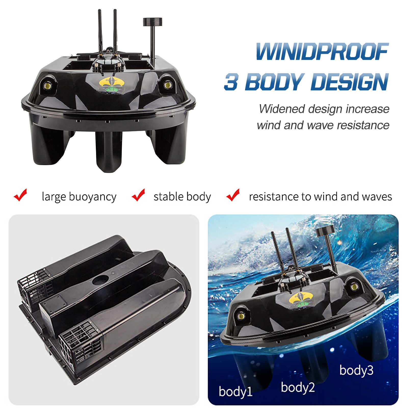 GPS RC Fish Bait Boat 8kg Load - Fishing Boat Gps reseña y precio