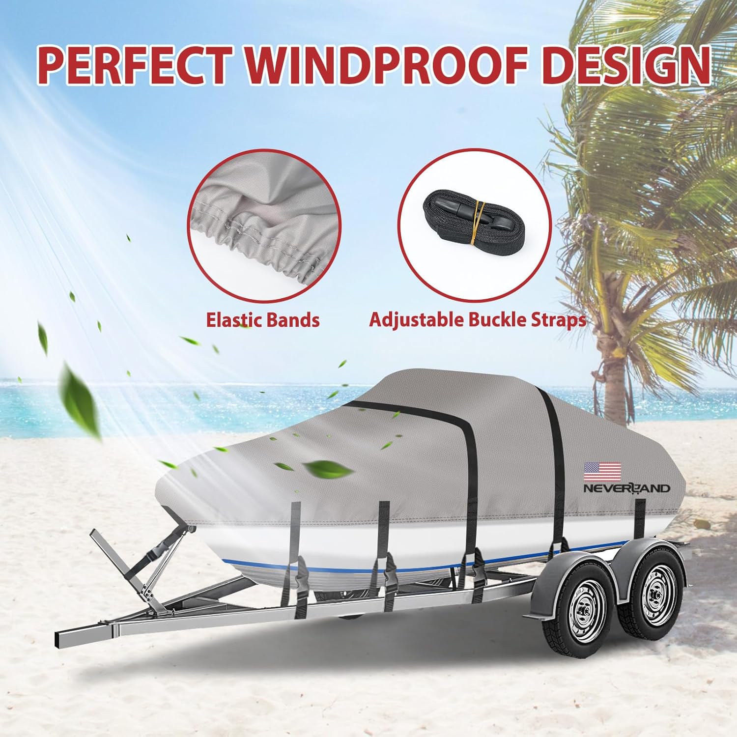 Waterproof Boat Cover 17-19ft  - Fishing Boat Cover reseña y precio