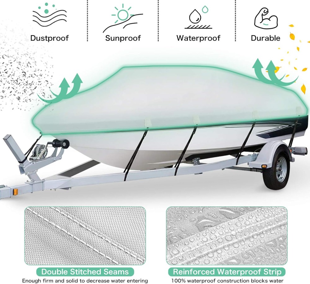 Heavy Duty 1200D PU Waterproof - Fishing Boat Cover reseña y precio