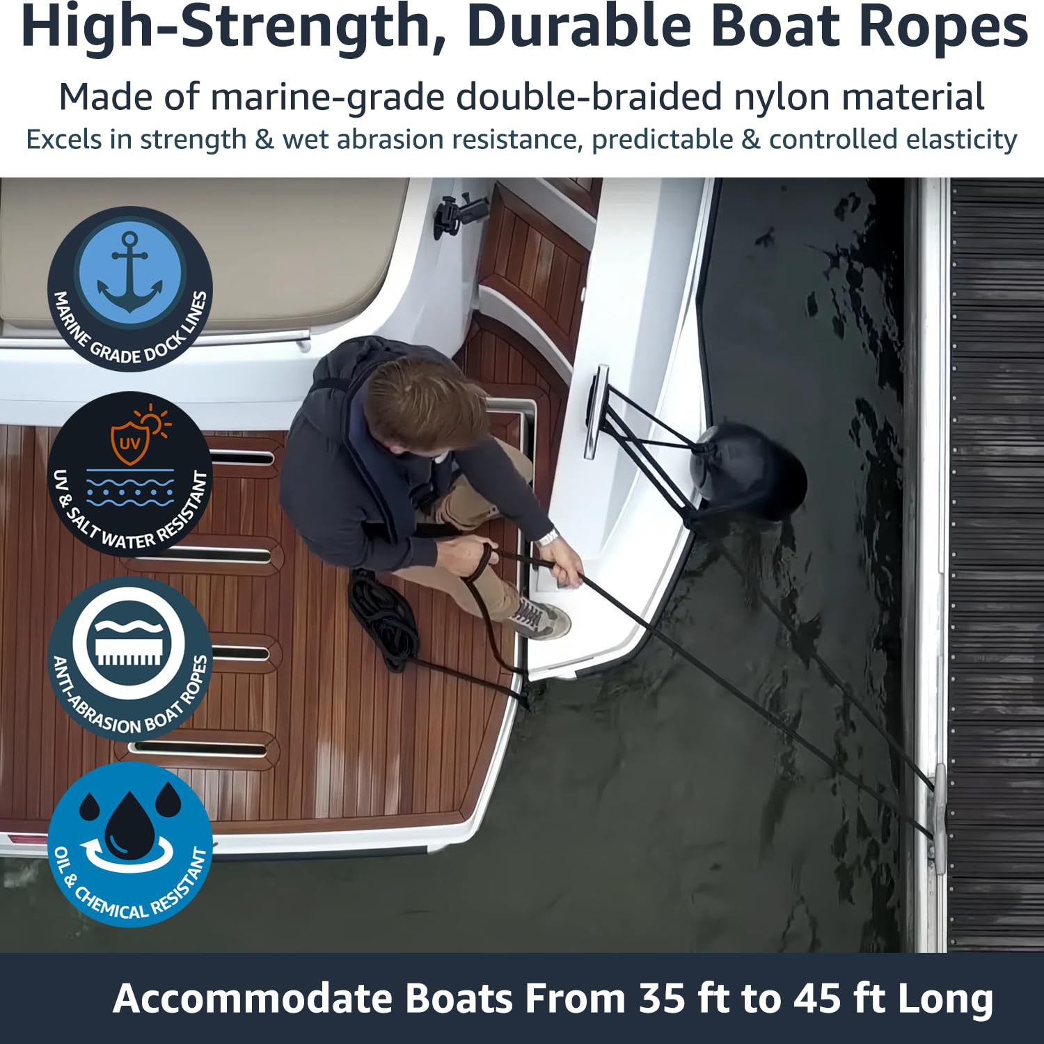 Marine Dock Rope Nylon Docking - Fishing Boat Anchor reseña y precio