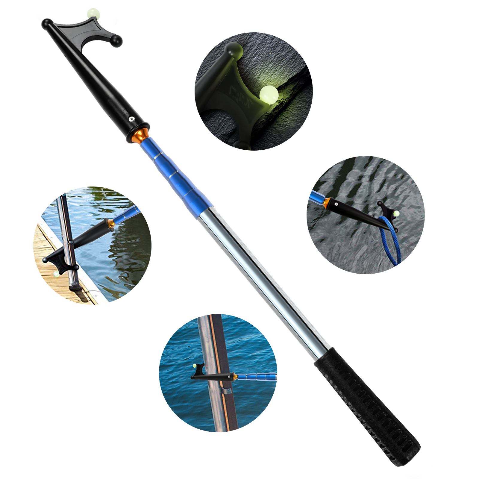 SANLIKE Telescoping Boat Hooks - Fishing Boat Oar reseña y precio
