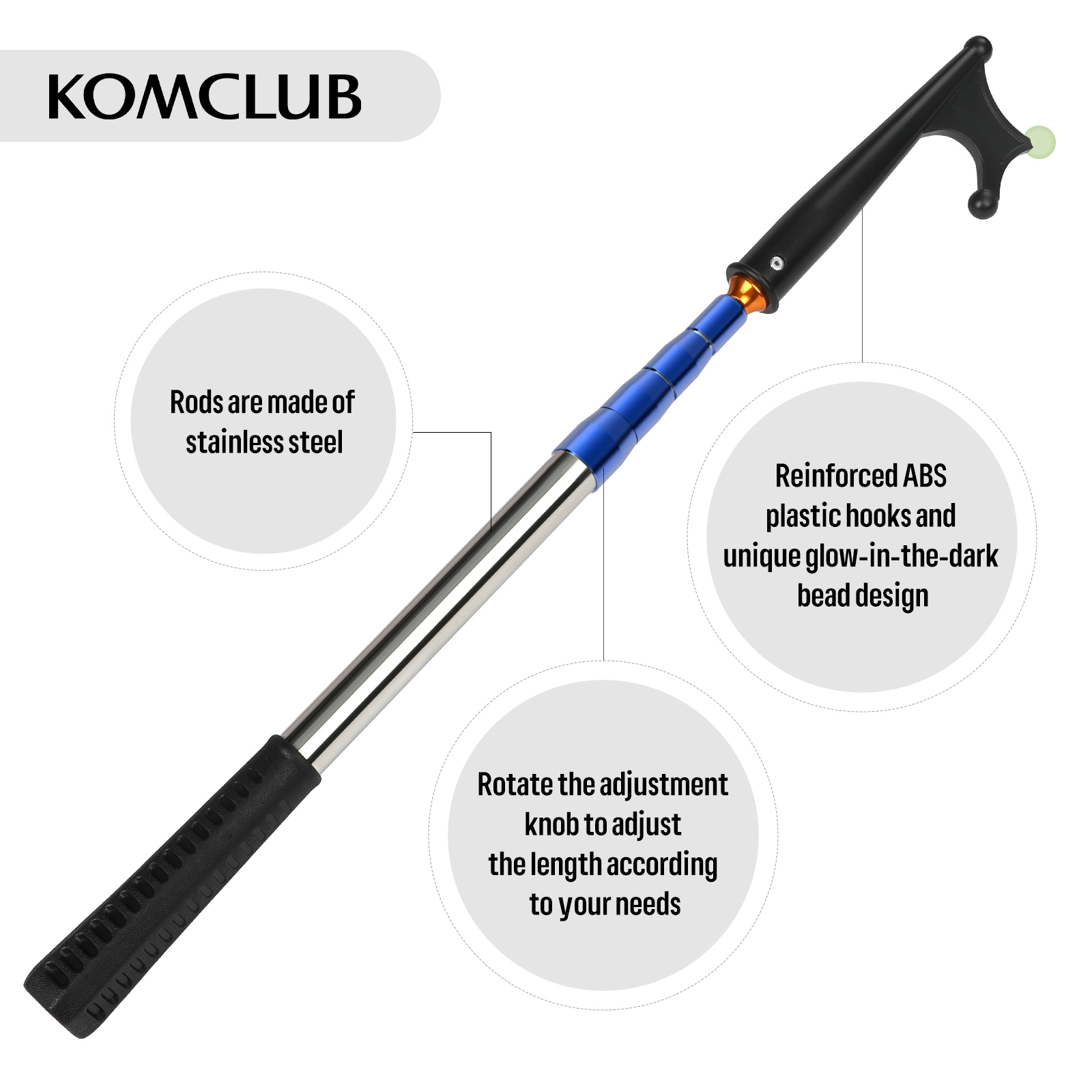 SANLIKE Telescoping Boat Hooks - Fishing Boat Oar reseña y precio