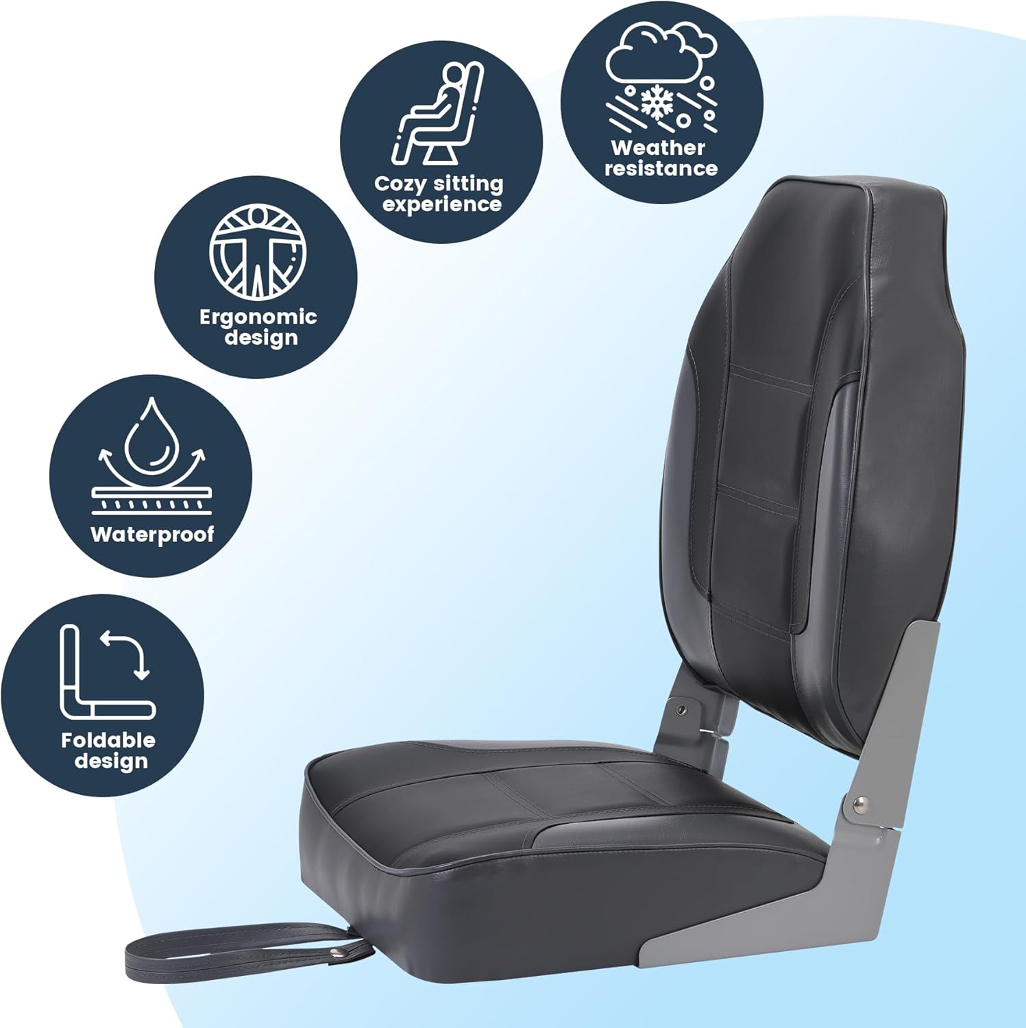 2 Pack Folding Boat Seats, Hig - Fishing Boat Seat reseña y precio