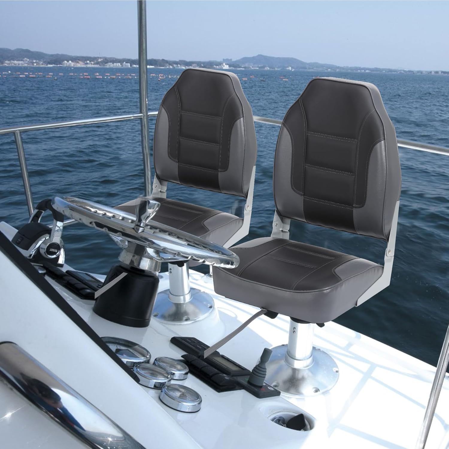 2 Pack Folding Boat Seats, Hig - Fishing Boat Seat reseña y precio