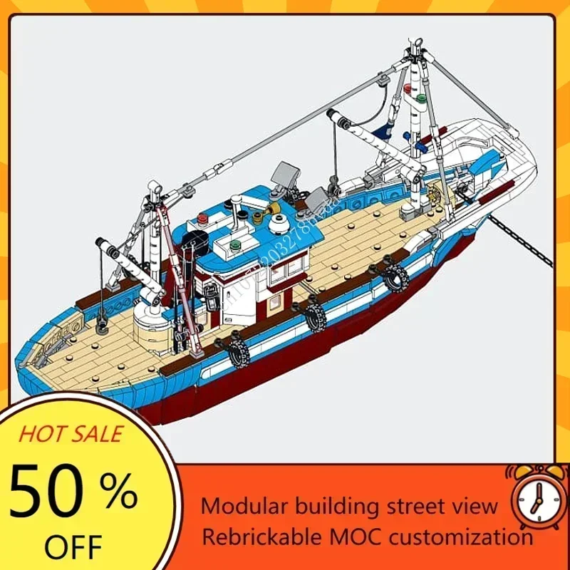 Custom 1600PCS Modular MOC-910 - Fishing Boat Trailer reseña y precio