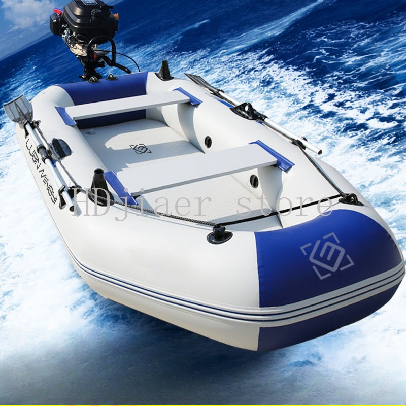 Inflatable Boat with Hard Bott - Fishing Boat Oar reseña y precio